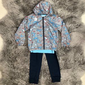 Pekkle | Boy's 3 Piece Clothing Set | Grey & Blue | Size 6